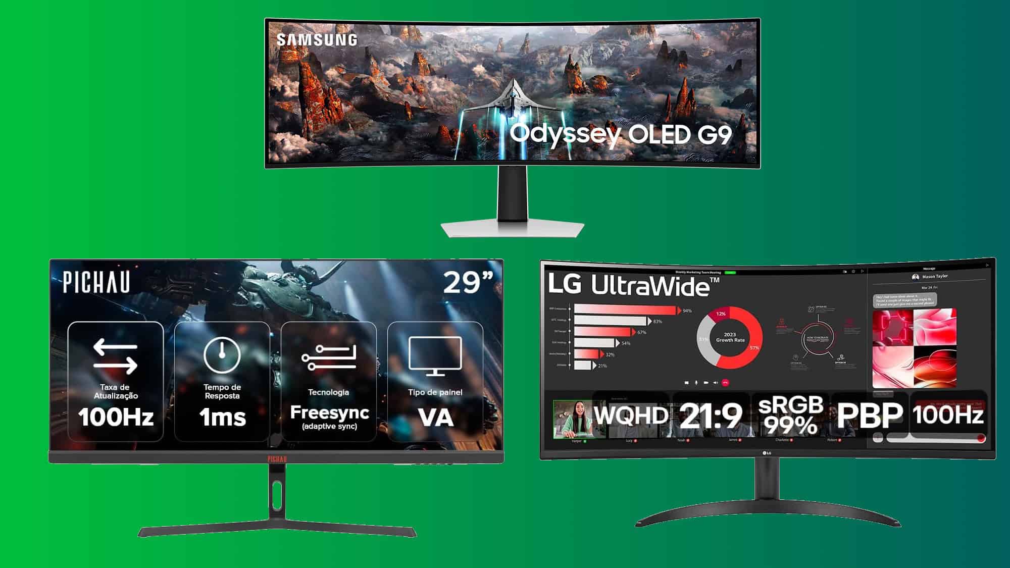 Produtividade máxima: os monitores ultrawide que valem o investimento