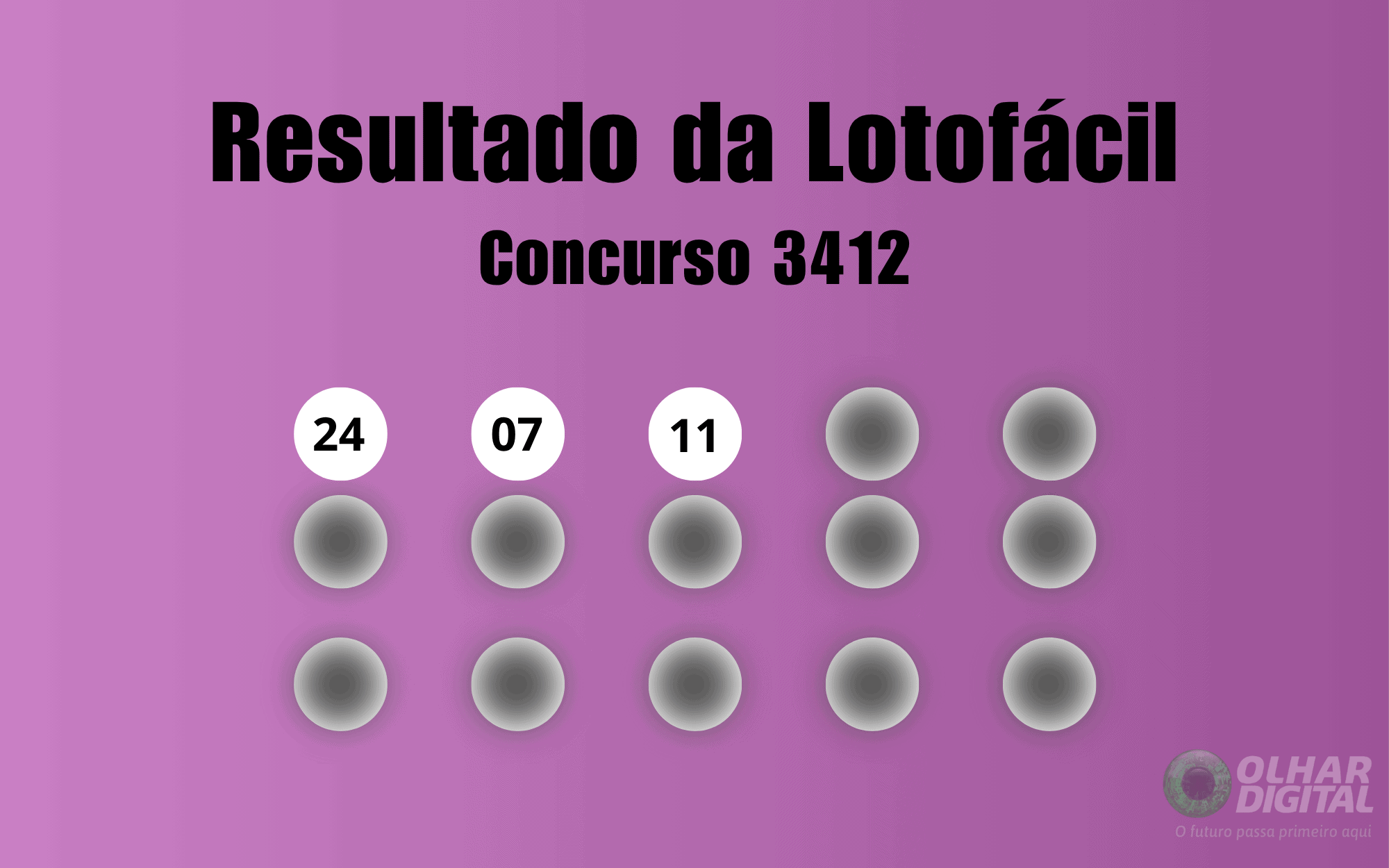 Lotofácil 3412: veja resultado de hoje, sábado (07)