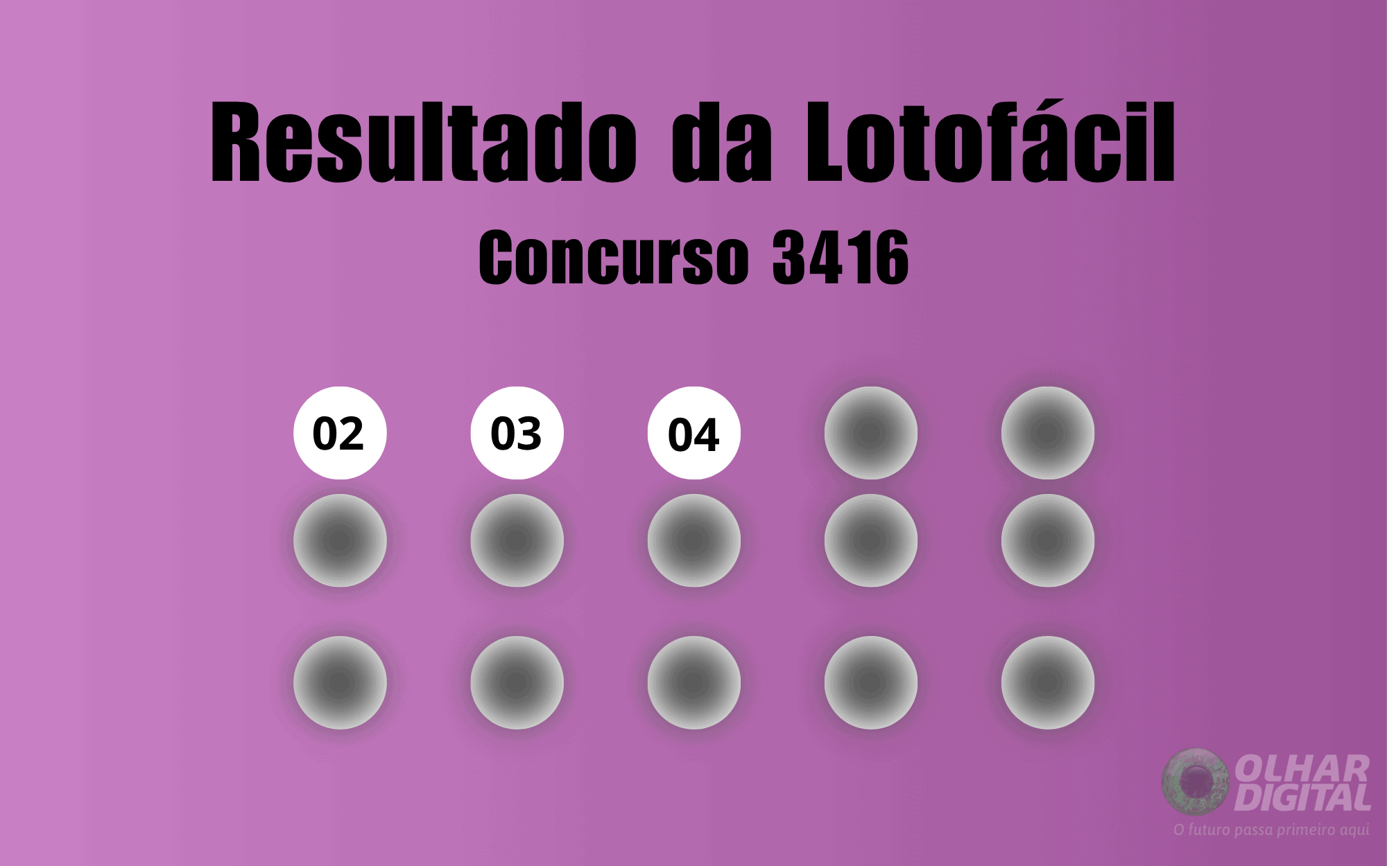 Lotofácil 3416: veja resultado de hoje, quinta-feira (12)