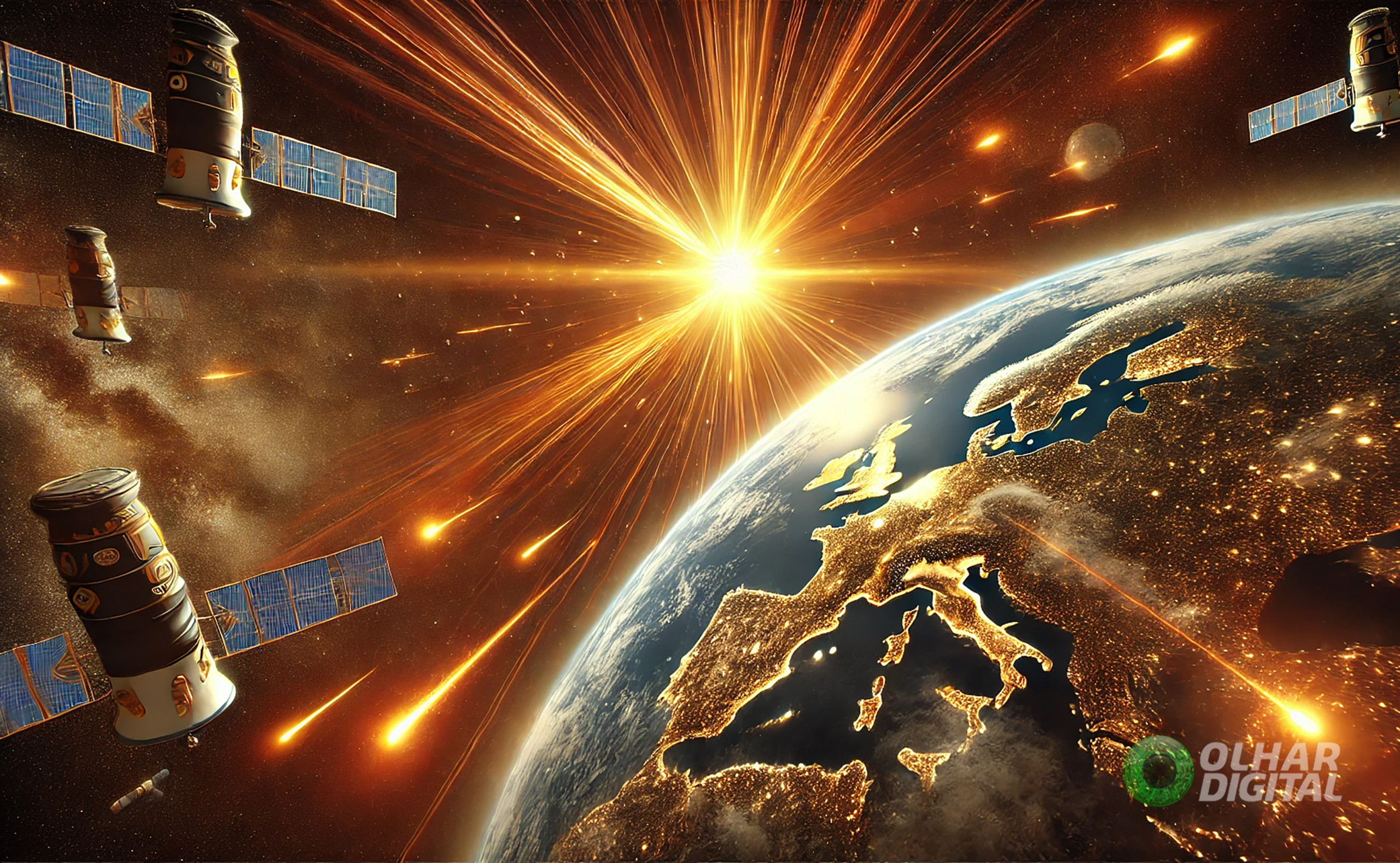 o Sol acelera queda de satélites na Terra